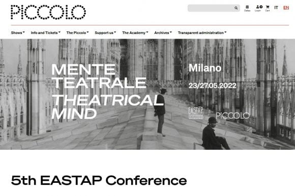 Fifth EASTAP Conference Theatrical Mind: Authorship, Staging and Beyond