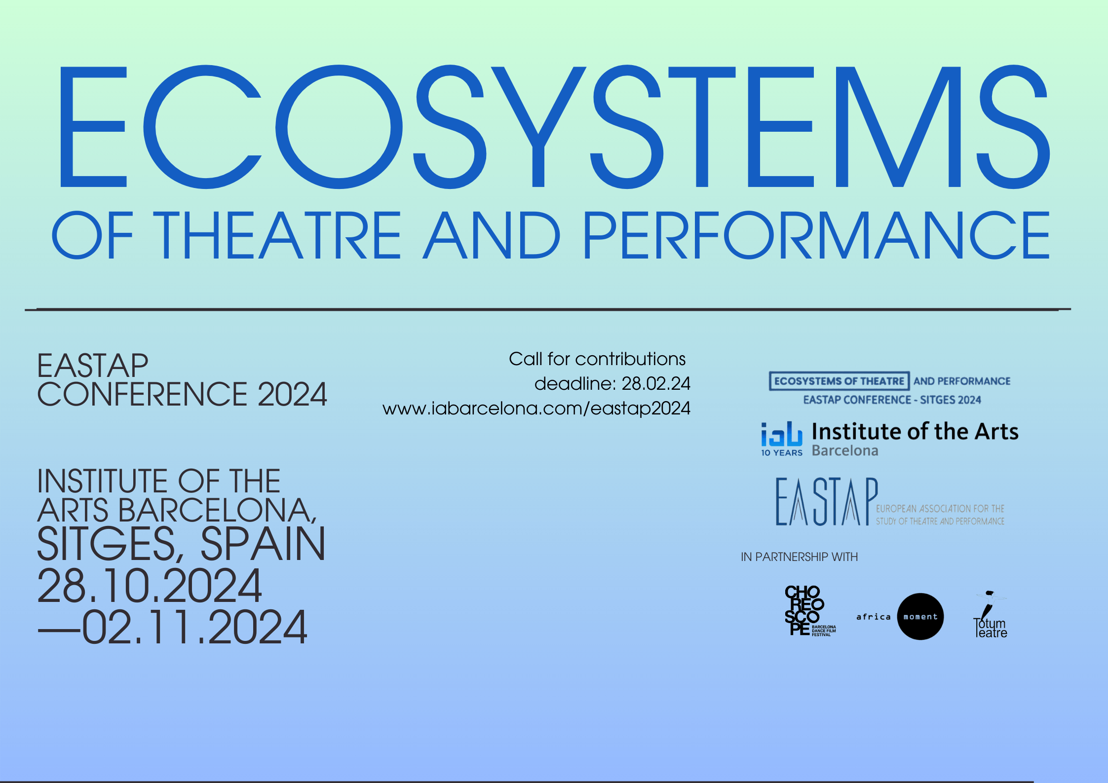 Ecosystems of Theatre and Performance